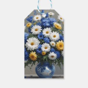 Blumenstrauß Elegante Aquarellmalerei Geschenkanhänger