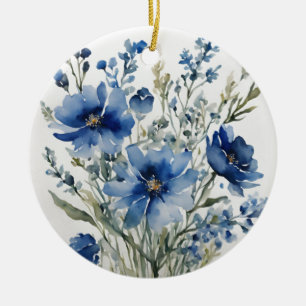 Blumenstrauß Elegante Aquarellmalerei Keramik Ornament
