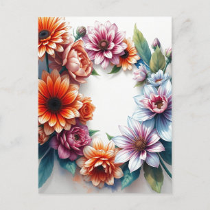 Blumenstrauß Elegante Aquarellmalerei Postkarte