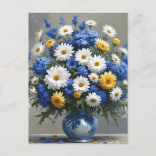 Blumenstrauß Elegante Aquarellmalerei Postkarte