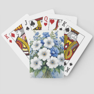 Blumenstrauß Elegante Aquarellmalerei Spielkarten