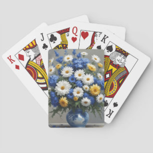 Blumenstrauß Elegante Aquarellmalerei Spielkarten