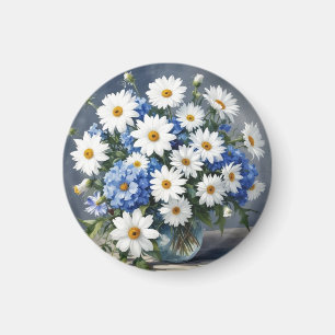 Blumenstrauß Elegante Margeriten Aquarell Magnet