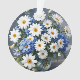 Blumenstrauß Elegante Margeriten Aquarell Ornament