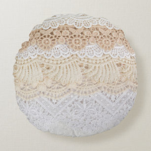 Blumenstrauß: Elegante Sammlung Rundes Kissen