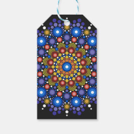 Blumenstrauß Fraktal Retro Mandala Geschenkanhänger