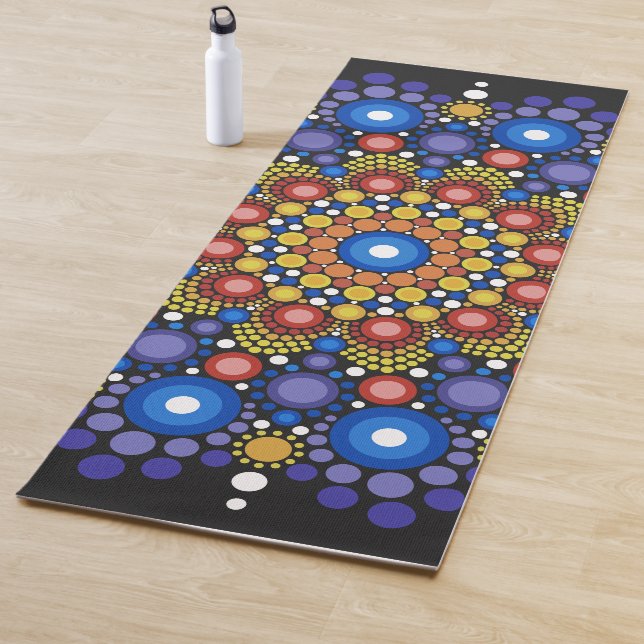 Blumenstrauß Fraktal Retro Mandala Yogamatte (Beispiel)