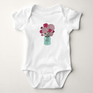 Blumenstrauß Gehirnblüten Baby Strampler
