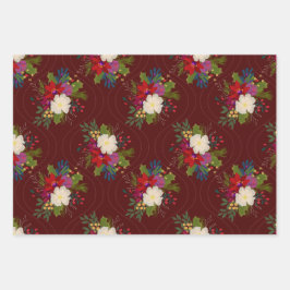 Blumenstrauß Geschenkpackung Rotes 3 Paket Geschenkpapier Set