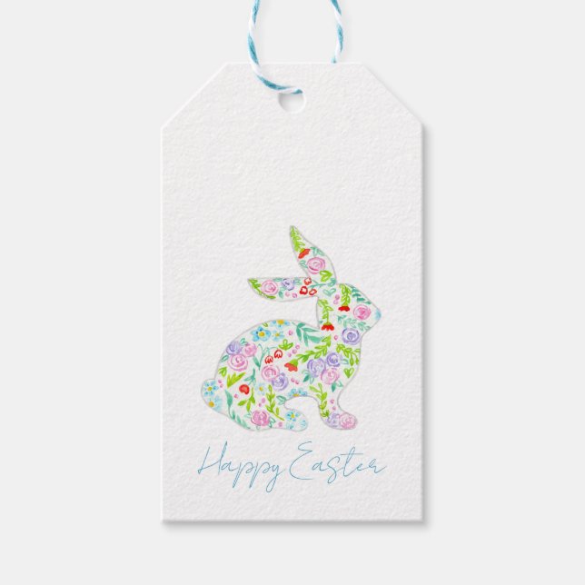 Blumenstrauß glücklich EASTER Frühlingsduft Geschenkanhänger (Vorderseite)