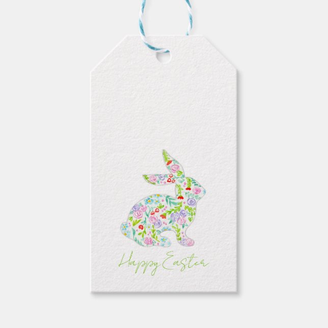 Blumenstrauß glücklich EASTER Frühlingsduft Geschenkanhänger (Vorderseite)