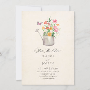 Blumenstrauß-Hochzeit Save The Date