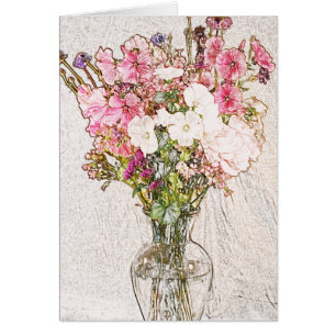 Blumenstrauß im klaren Vase