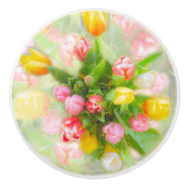 Blumenstrauß im Vintagen Look Keramikknauf