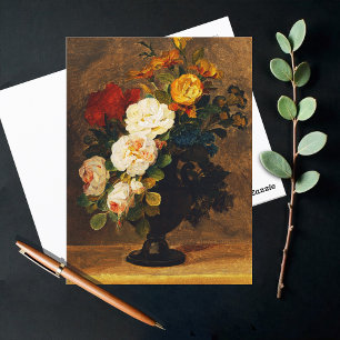 Blumenstrauß in antiker Vase Postkarte