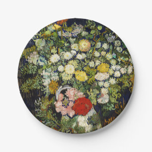Blumenstrauß in einer Vase von Vincent Van Gogh Pappteller
