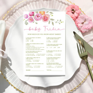 Blumenstrauß in Ihrem Purse Baby Shower Game