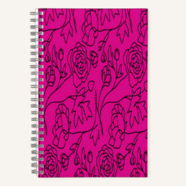 Blumenstrauß Kunst am Rosa Bakkplatz Notizbuch