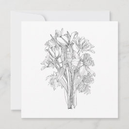 Blumenstrauß mit Blume. Save The Date