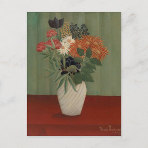 Blumenstrauß mit Chinaastern und Tokyos Postkarte