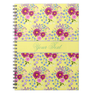 Blumenstrauß mit Dahlie Notizbuch Notizblock
