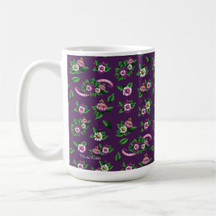 Blumenstrauß-Muster Frida Kahlos   Purlpe Kaffeetasse