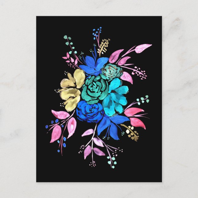 Blumenstrauß Nr 2 Postkarte (Vorderseite)
