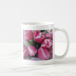 Blumenstrauß, Pink Tulips, Blume Kaffeetasse