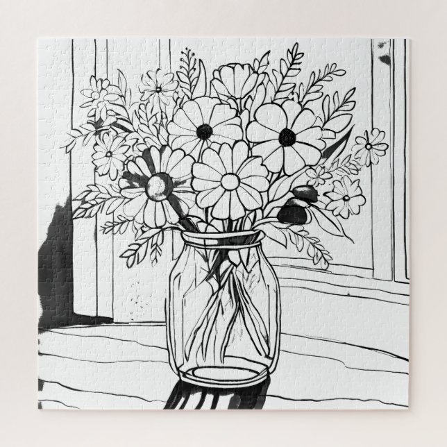 Blumenstrauß Puzzle (Vertikal)