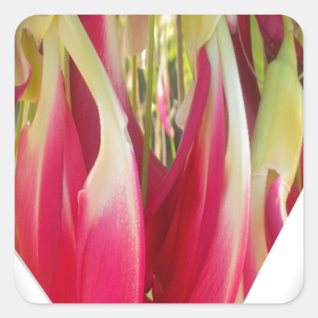 Blumenstrauß Quadratischer Aufkleber (Vorderseite)