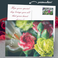 Blumenstrauß: rosa und gelbe Nelken