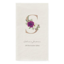 Blumenstrauß-Rose, goldfarben, monogramm, S