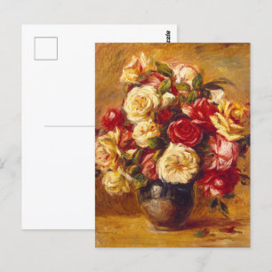 Blumenstrauß Rosen, Auguste Renoir Postkarte