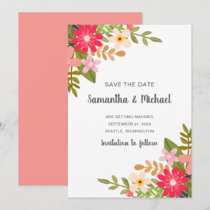 Blumenstrauß Save-the-Date Einladung