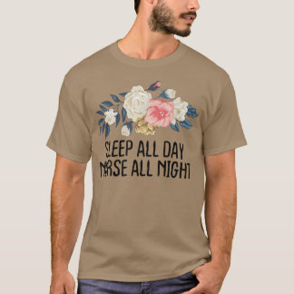 Blumenstrauß Schlaf Ganztagsnacht ganze Nacht T-Shirt
