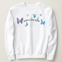 Blumenstrauß - Schöne Frau & Blume Kunst Sweatshirt