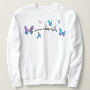 Blumenstrauß - Schöne Frau & Blume Kunst Sweatshirt