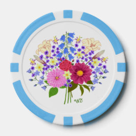 Blumenstrauss Schwarz Pokerchips