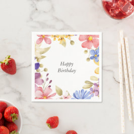 Blumenstrauß Serviette