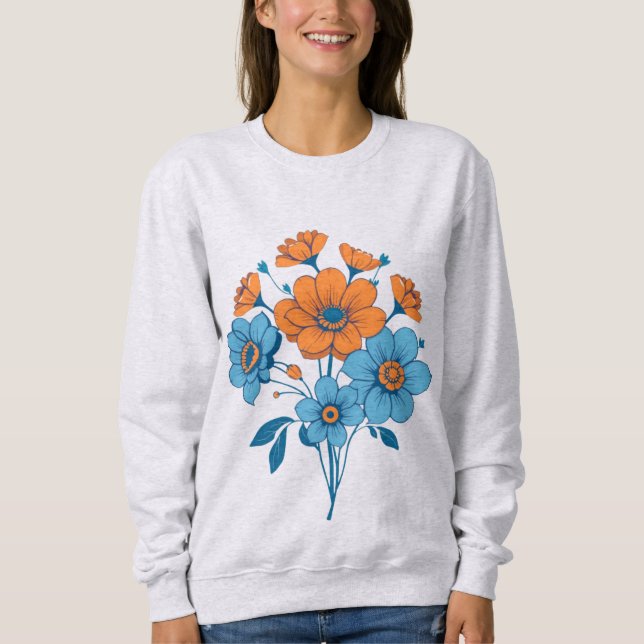 Blumenstrauß Sweatshirt (Vorderseite)