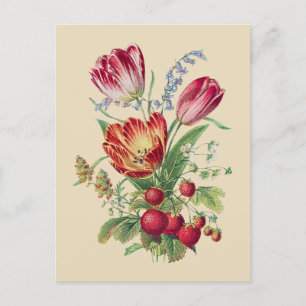 Blumenstrauß - Tulpen Postkarte