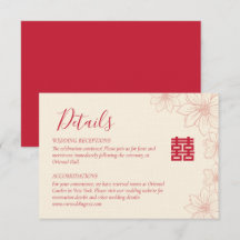 Blumenstrauß und Beige Chinesische Hochzeitsdetail