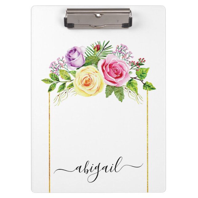 Blumenstrauß und Blumenstrauß Klemmbrett (Vorderseite)