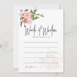 Blumenstrauß und Rose Goldene Ratschläge für Wasse Hinweiskarte