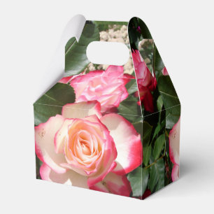 Blumenstrauß und weiße Rose Blumenstrauß-Party Geschenkschachtel