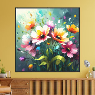 Blumenstrauß-Wandkunst Leinwanddruck