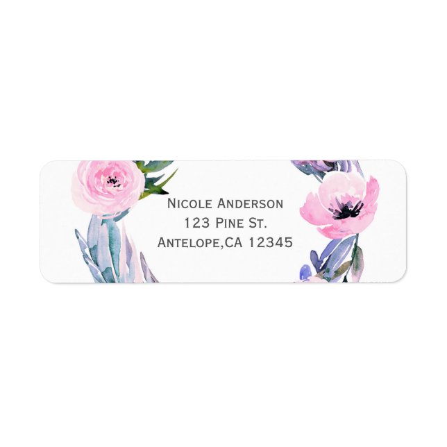 Blumenstrauß Wasserfarbe Brautparty (Vorne)