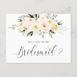Blumenstrauß wird meine Bridesmaid sein Feiertagspostkarte