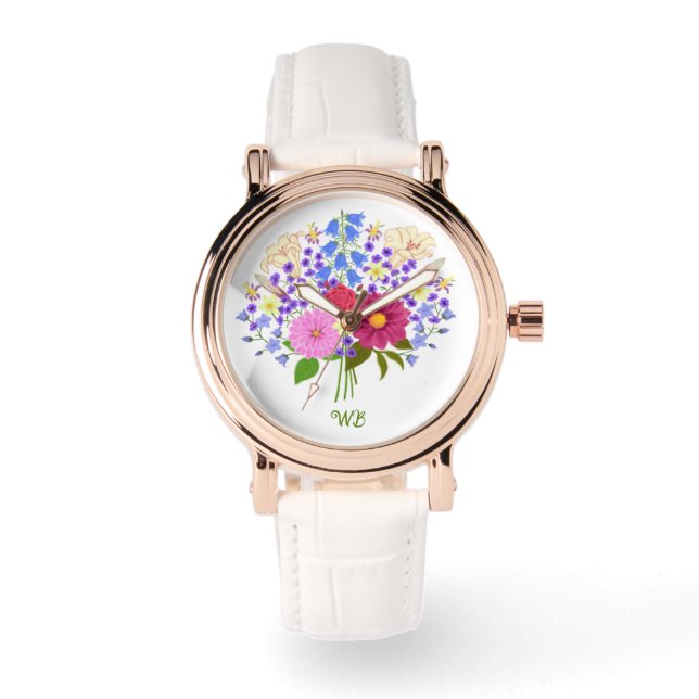 Blumenstrauss Wrisk Uhr (Vorderseite)