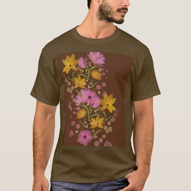 BLUMENSTRÄUSSE KUNST T-Shirt (Vorderseite)
